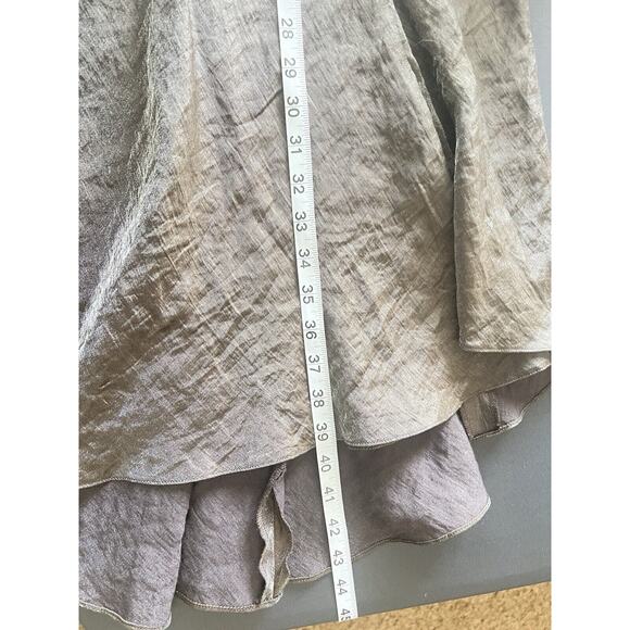 Adrianna PAPELL Dress Size 8 Sleeveless Silver Gray Pewter Shimmer Flowy NWT - Picture 7 of 10